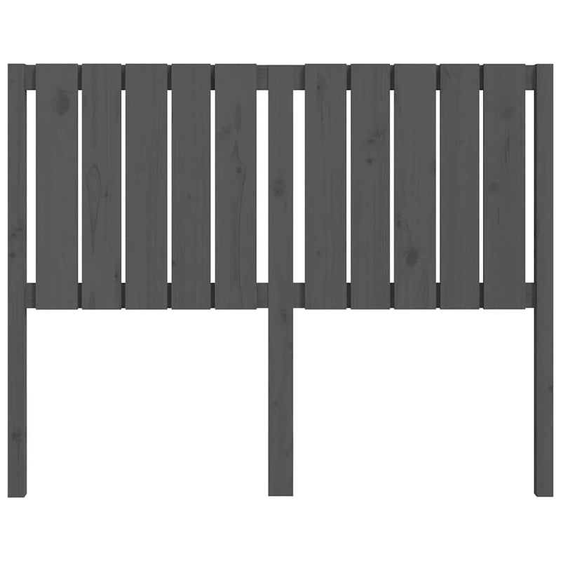 vidaXL szürke tömör fenyőfa ágyfejtámla 125,5 x 4 x 100 cm