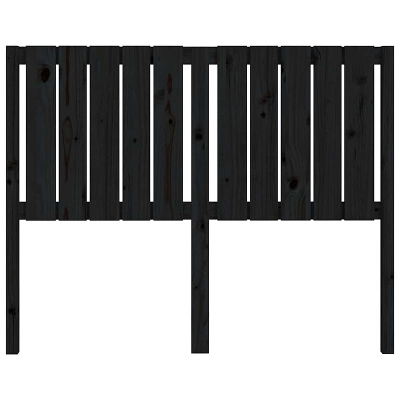vidaXL fekete tömör fenyőfa ágyfejtámla 125,5 x 4 x 100 cm