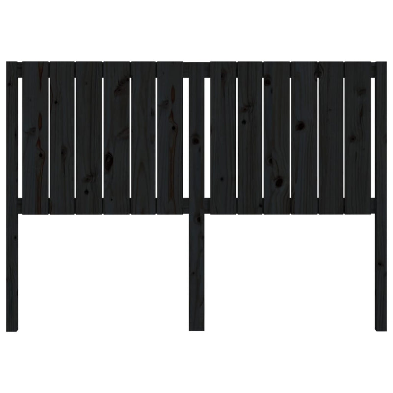 vidaXL fekete tömör fenyőfa ágyfejtámla 145,5 x 4 x 100 cm