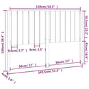 vidaXL fekete tömör fenyőfa ágyfejtámla 145,5 x 4 x 100 cm