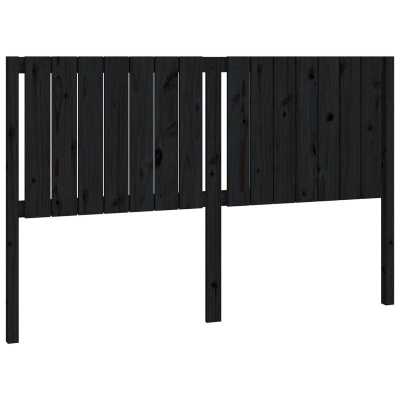 vidaXL fekete tömör fenyőfa ágyfejtámla 165,5 x 4 x 100 cm