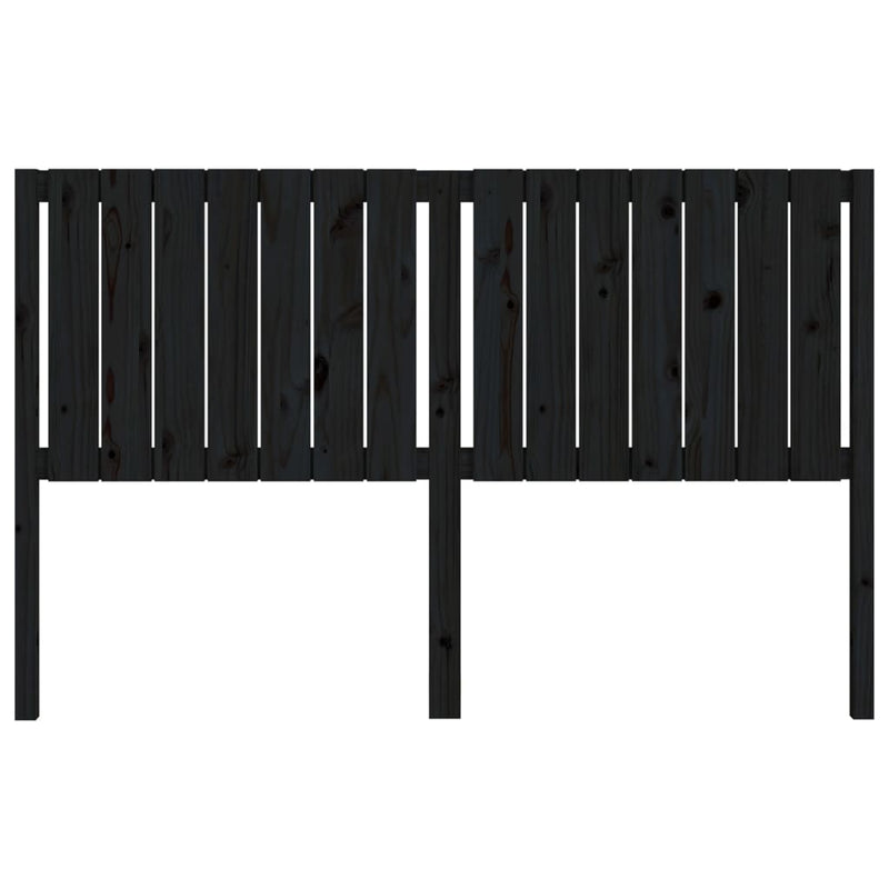vidaXL fekete tömör fenyőfa ágyfejtámla 165,5 x 4 x 100 cm
