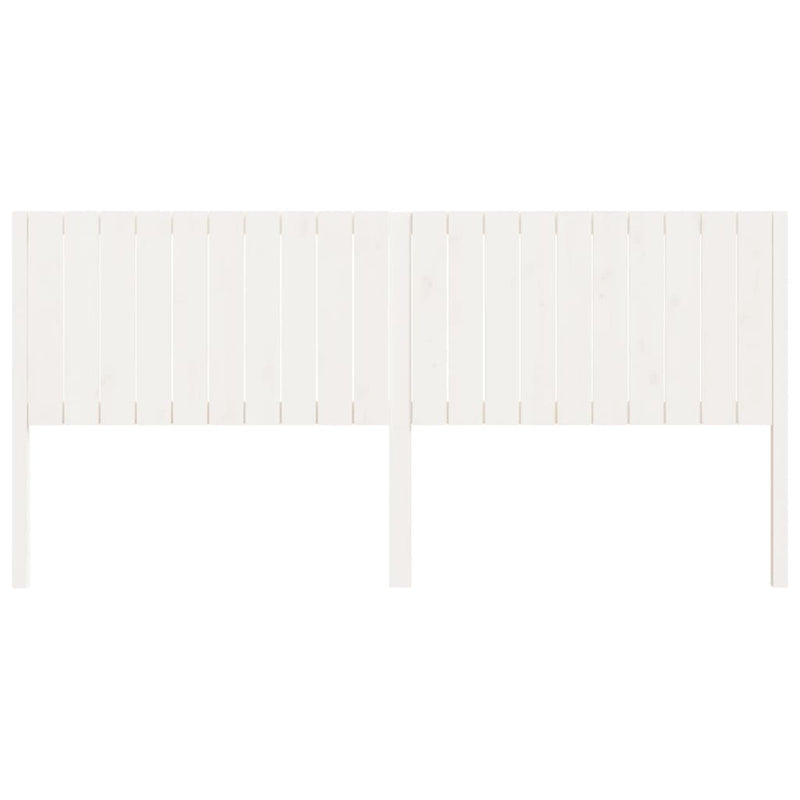 vidaXL fehér tömör fenyőfa ágyfejtámla 205,5 x 4 x 100 cm
