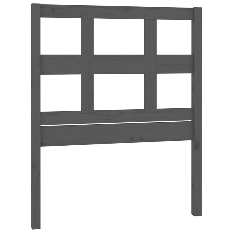 vidaXL szürke tömör fenyőfa ágyfejtámla 80,5 x 4 x 100 cm