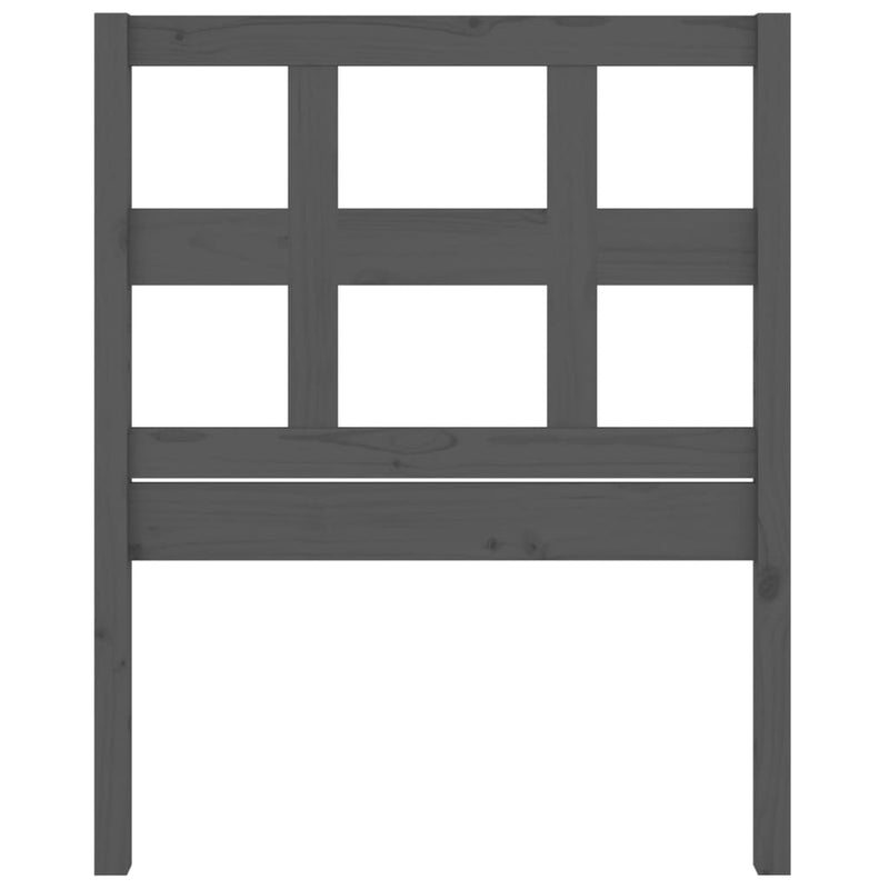 vidaXL szürke tömör fenyőfa ágyfejtámla 95,5 x 4 x 100 cm