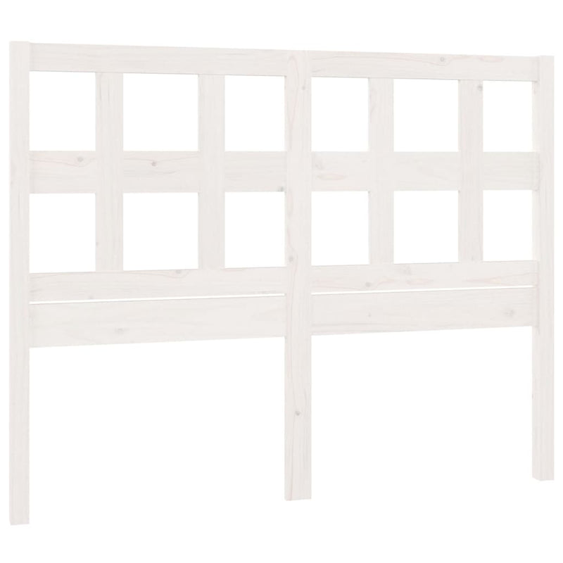 vidaXL fehér tömör fenyőfa ágyfejtámla 125,5 x 4 x 100 cm