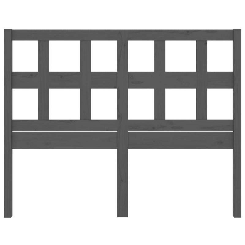 vidaXL szürke tömör fenyőfa ágyfejtámla 125,5 x 4 x 100 cm