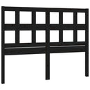 vidaXL fekete tömör fenyőfa ágyfejtámla 125,5x4x100 cm