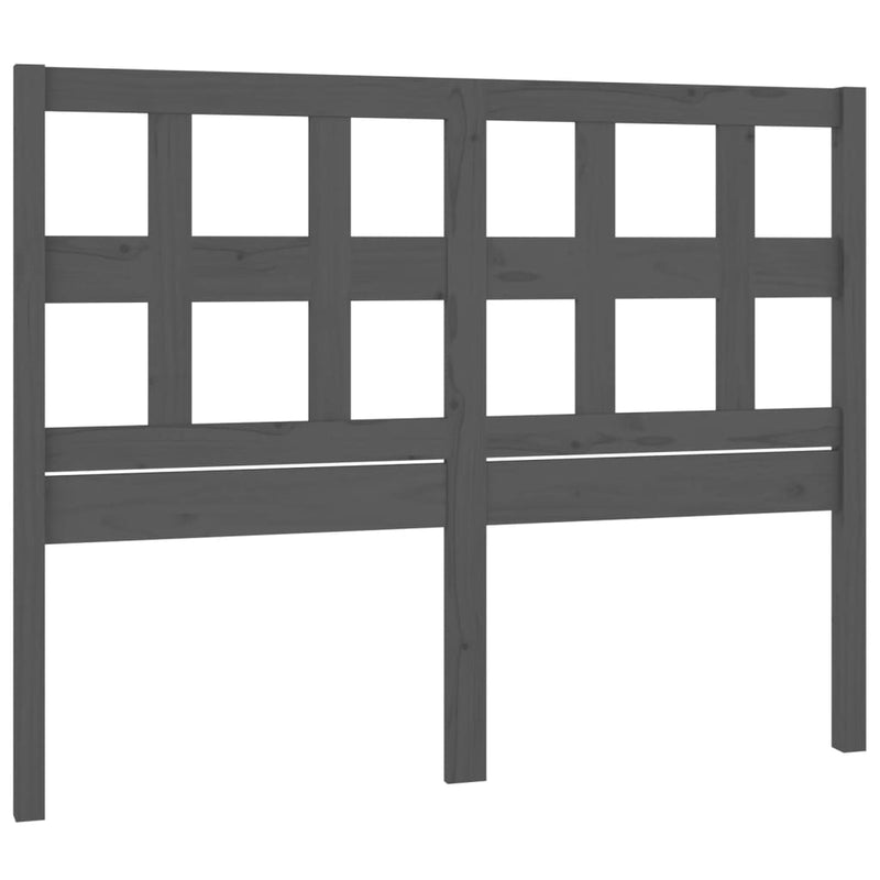 vidaXL szürke tömör fenyőfa ágyfejtámla 155,5x4x100 cm