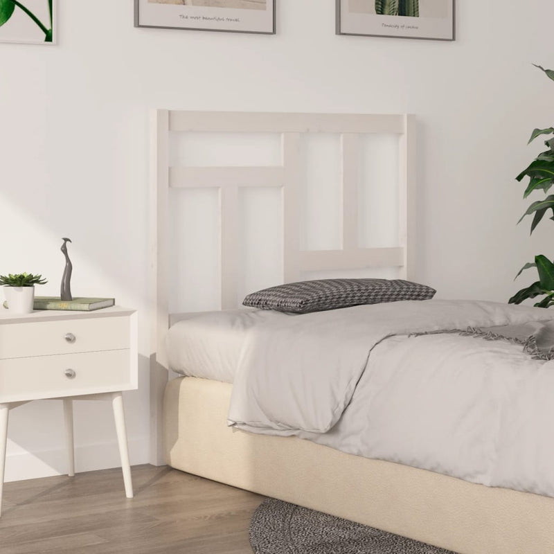 vidaXL fehér tömör fenyőfa ágyfejtámla 95,5 x 4 x 100 cm