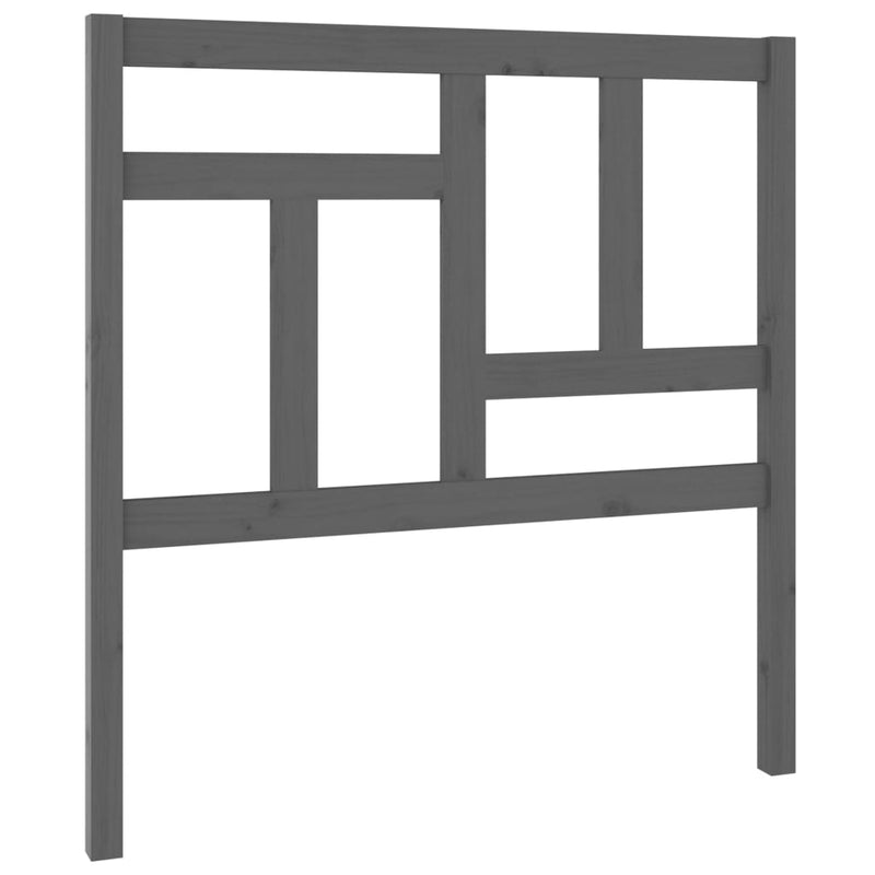 vidaXL szürke tömör fenyőfa ágyfejtámla 95,5 x 4 x 100 cm