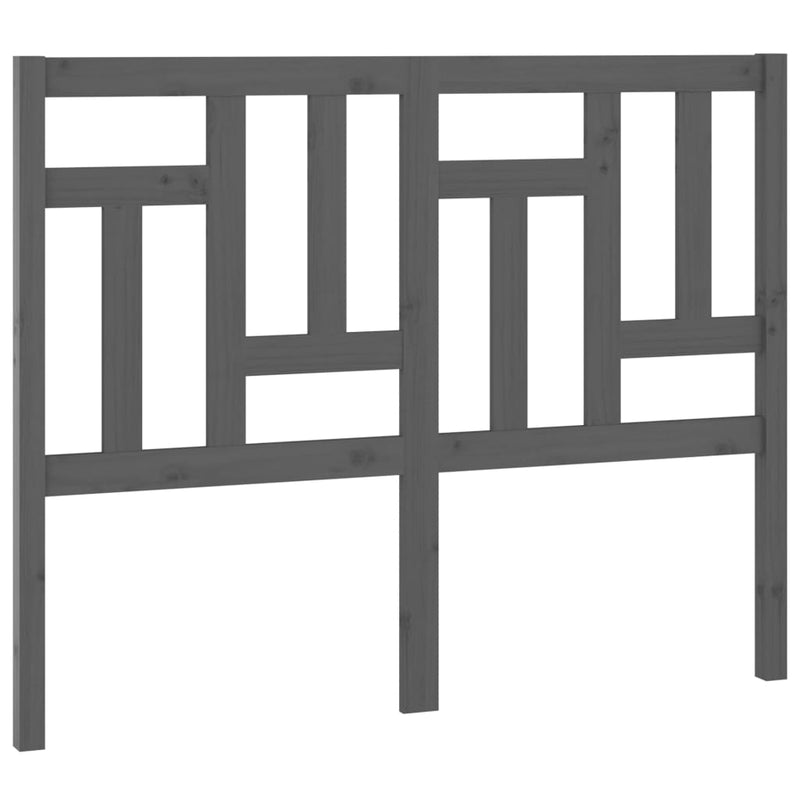 vidaXL szürke tömör fenyőfa ágyfejtámla 125,5 x 4 x 100 cm