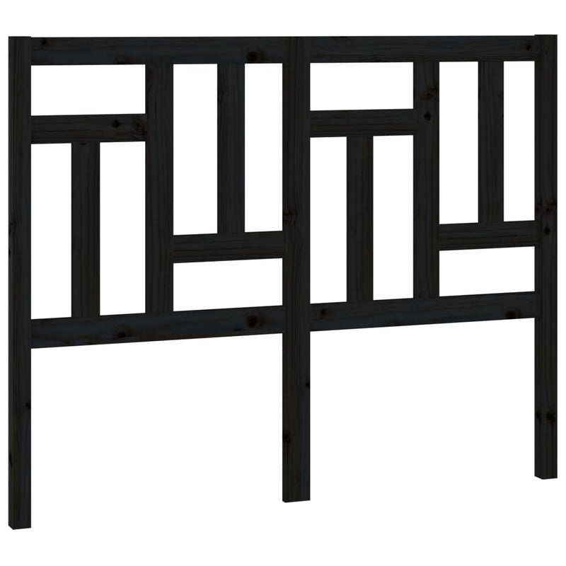 vidaXL fekete tömör fenyőfa ágyfejtámla 205,5 x 4 x 100 cm
