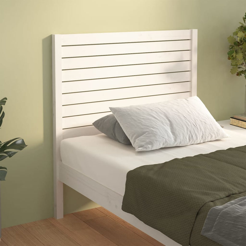 vidaXL fehér tömör fenyőfa ágyfejtámla 81 x 4 x 100 cm