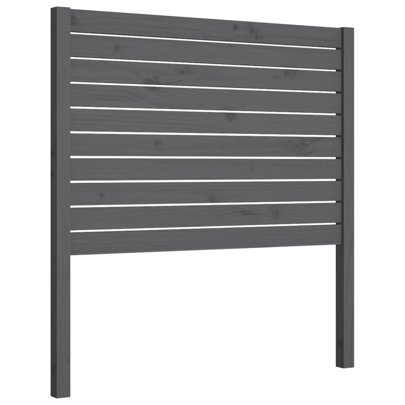 vidaXL szürke tömör fenyőfa ágyfejtámla 81 x 4 x 100 cm