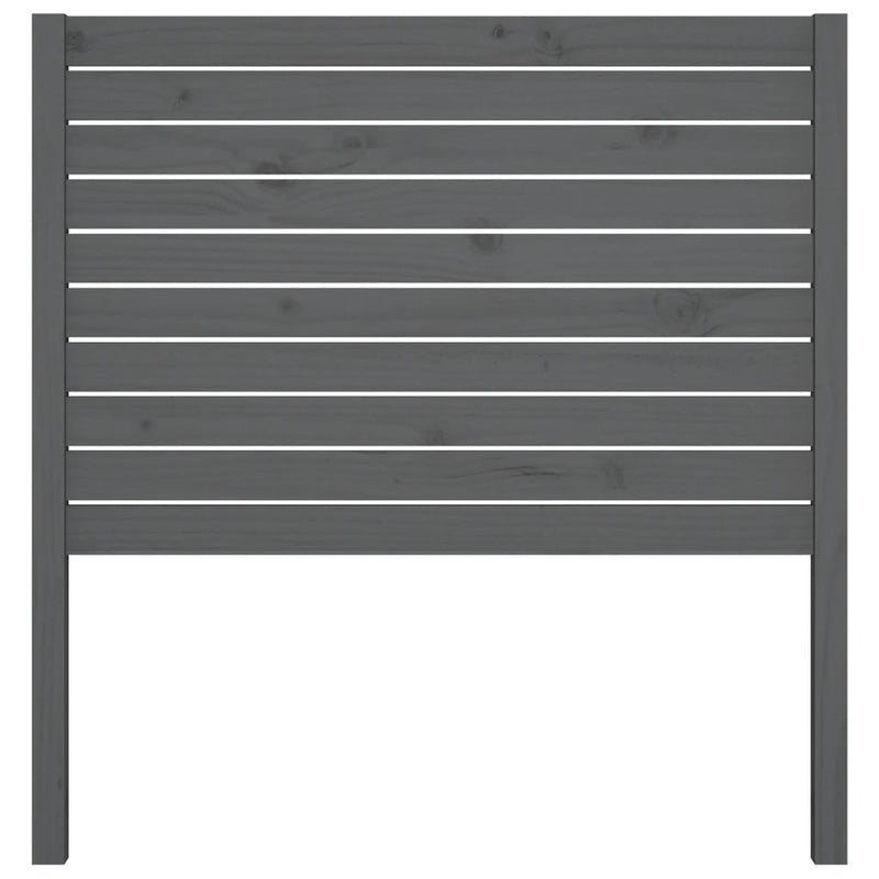 vidaXL szürke tömör fenyőfa ágyfejtámla 81 x 4 x 100 cm