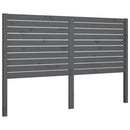 vidaXL szürke tömör fenyőfa ágyfejtámla 126 x 4 x 100 cm