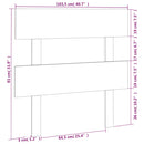 vidaXL fekete tömör fenyőfa ágyfejtámla 103,5x3x81 cm