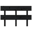 vidaXL fekete tömör fenyőfa ágyfejtámla 124x3x81 cm
