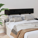 vidaXL fekete tömör fenyőfa ágyfejtámla 124x3x81 cm