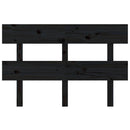 vidaXL fekete tömör fenyőfa ágyfejtámla 138x3x81 cm