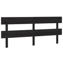 vidaXL fekete tömör fenyőfa ágyfejtámla 204x3x81 cm