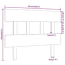 vidaXL tömör fenyőfa ágyfejtámla 93,5 x 3 x 81 cm