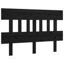 vidaXL fekete tömör fenyőfa ágyfejtámla 123,5x3x81 cm
