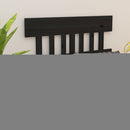 vidaXL fekete tömör fenyőfa ágyfejtámla 123,5x3x81 cm
