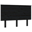 vidaXL fekete tömör fenyőfa ágyfejtámla 124x6x82,5 cm