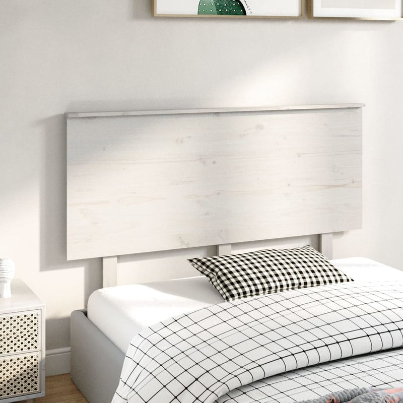 vidaXL fehér tömör fenyőfa ágyfejtámla 139x6x82,5 cm
