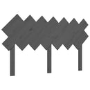 vidaXL szürke tömör fenyőfa ágyfejtámla 141x3x80,5 cm