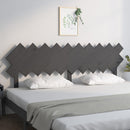 vidaXL szürke tömör fenyőfa ágyfejtámla 196x3x80,5 cm