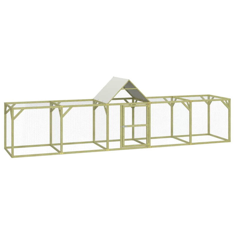 vidaXL impregnált tömör fenyőfa tyúkól 500 x 100 x 150 cm