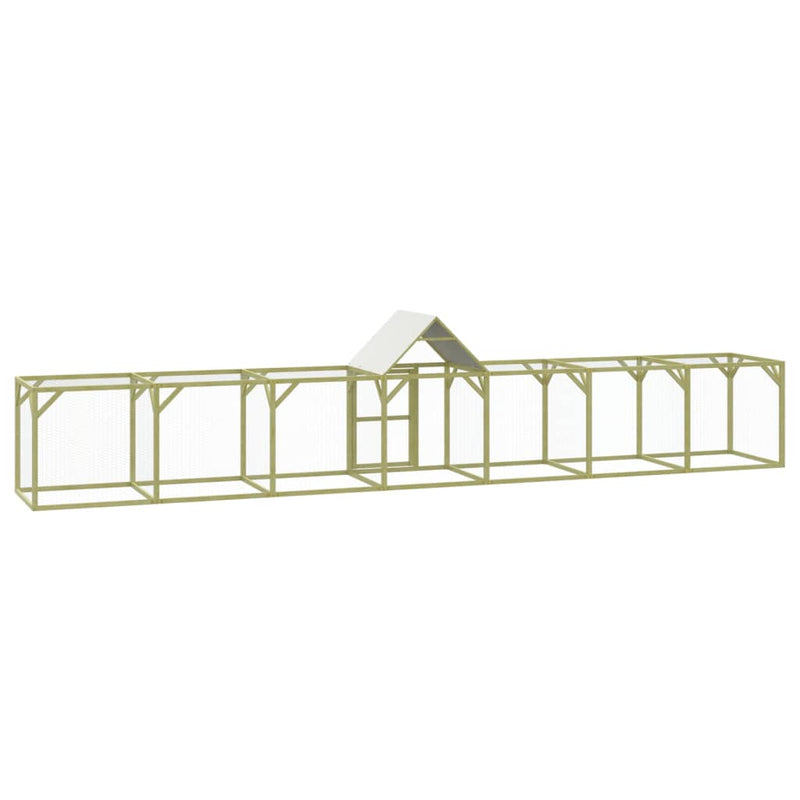 vidaXL impregnált tömör fenyőfa tyúkól 700 x 100 x 150 cm