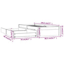 vidaXL fehér kicsi egyszemélyes ágykeret fiókokkal 75 x 190 cm