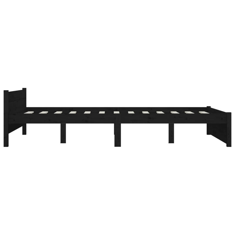 vidaXL fekete ágykeret fiókokkal 135 x 190 cm (Double)