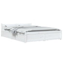 vidaXL fehér ágykeret fiókokkal 140 x 190 cm