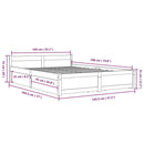 vidaXL fehér ágykeret fiókokkal 140 x 190 cm