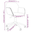 vidaXL 2 db világosszürke szövet forgó étkezőszék