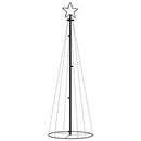 vidaXL kúp alakú karácsonyfa 108 meleg fehér LED-del 70 x 180 cm
