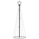 vidaXL kúp alakú karácsonyfa 108 hideg fehér LED-del 70 x 180 cm