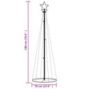 vidaXL kúp alakú karácsonyfa 108 kék LED-del 70 x 180 cm