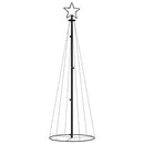 vidaXL kúp alakú karácsonyfa 108 színes LED-del 70 x 180 cm