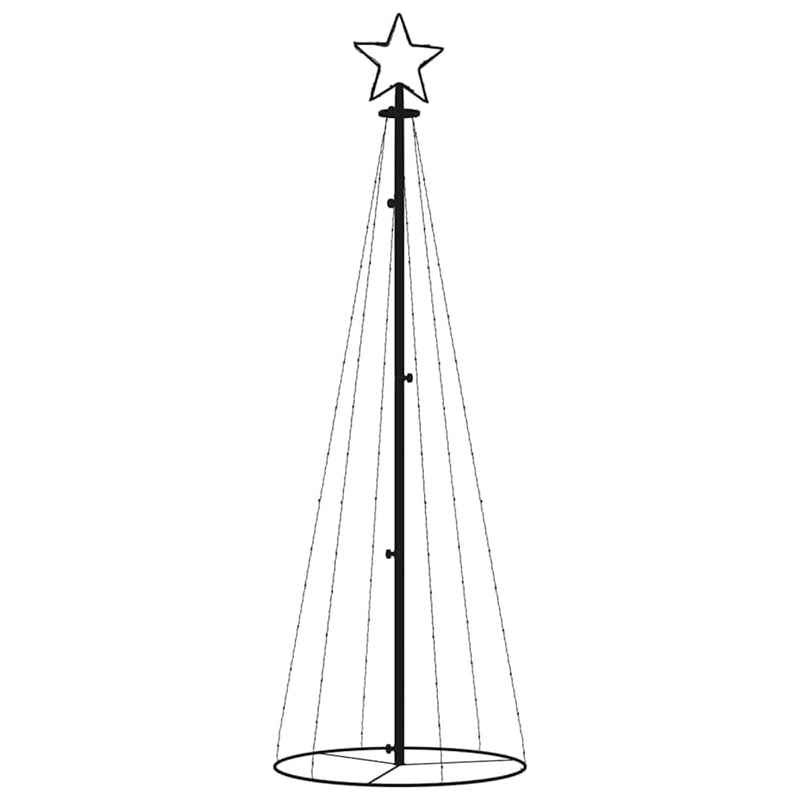 vidaXL kúp alakú karácsonyfa 108 színes LED-del 70 x 180 cm