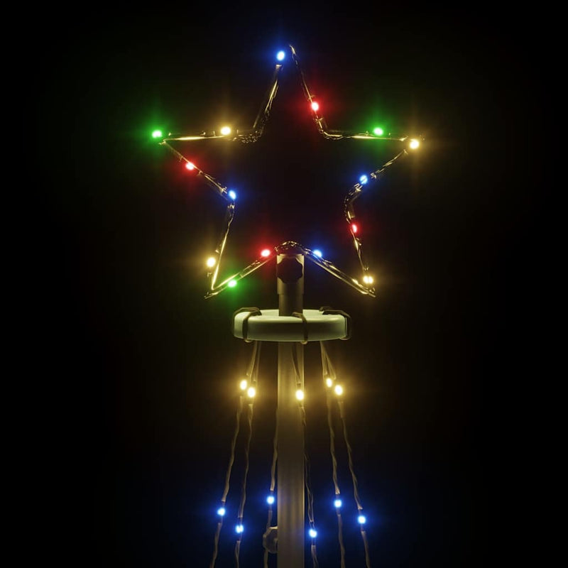 vidaXL kúp alakú karácsonyfa 108 színes LED-del 70 x 180 cm