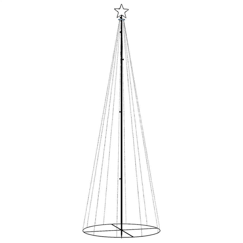 vidaXL kúp alakú karácsonyfa 310 hideg fehér LED-del 100 x 300 cm