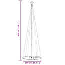 vidaXL kúp alakú karácsonyfa 310 színes LED-del 100 x 300 cm