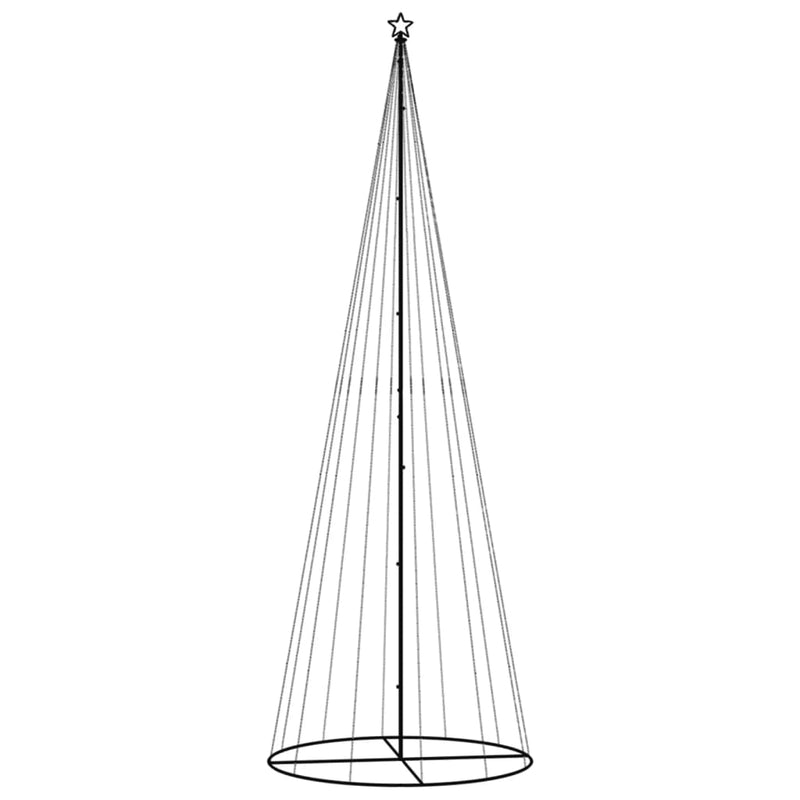 vidaXL kúp alakú karácsonyfa 732 színes LED-del 160 x 500 cm