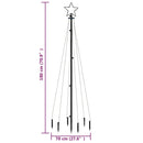 vidaXL meleg fehér fényű karácsonyfa tüskével 108 LED-del 180 cm